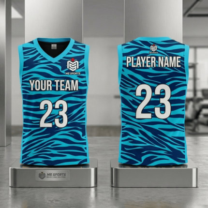 blue basketball jersey custom, tiger pattern basketball jersey, custom basketball jerseys wholesale, sublimation basketball uniforms, team jerseys bulk supplier, sportswear manufacturer, private label sportswear, custom sports apparel b2b